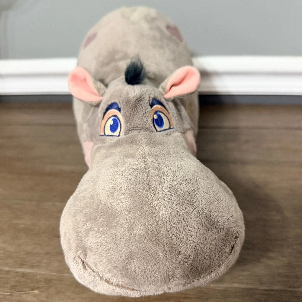 Disney Store Lion Guard Beshte Hippo Plush Stuffed Animal Gray Pink